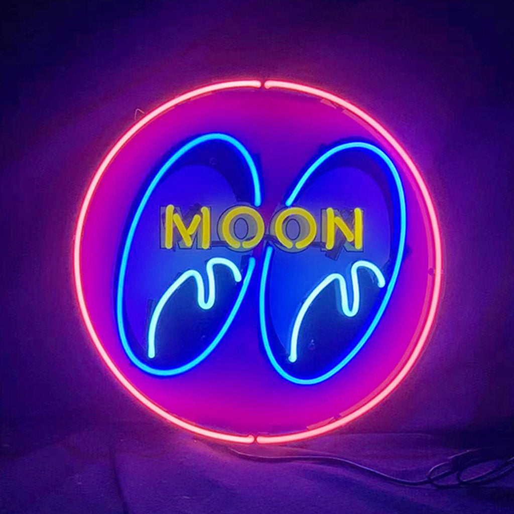 Moon Eyes Neon Signs Pink