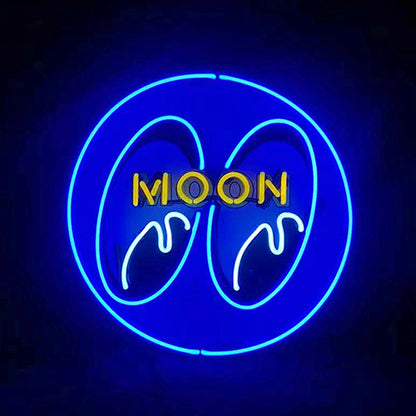 Moon Eyes Neon Signs Blue