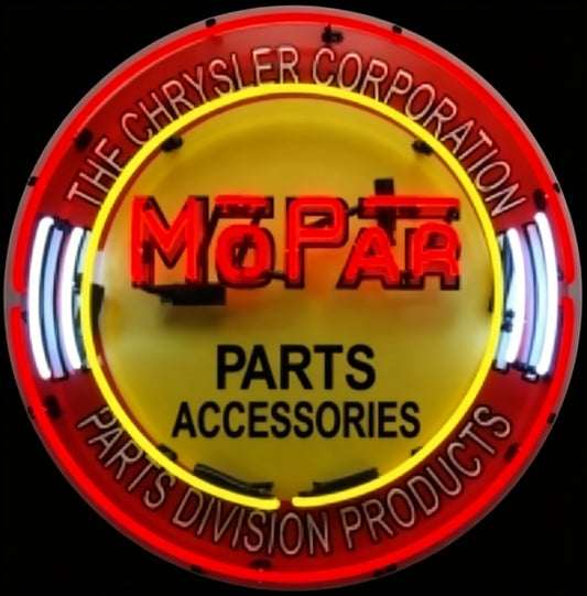 Mopar Parts Accessories Real Neon Sign