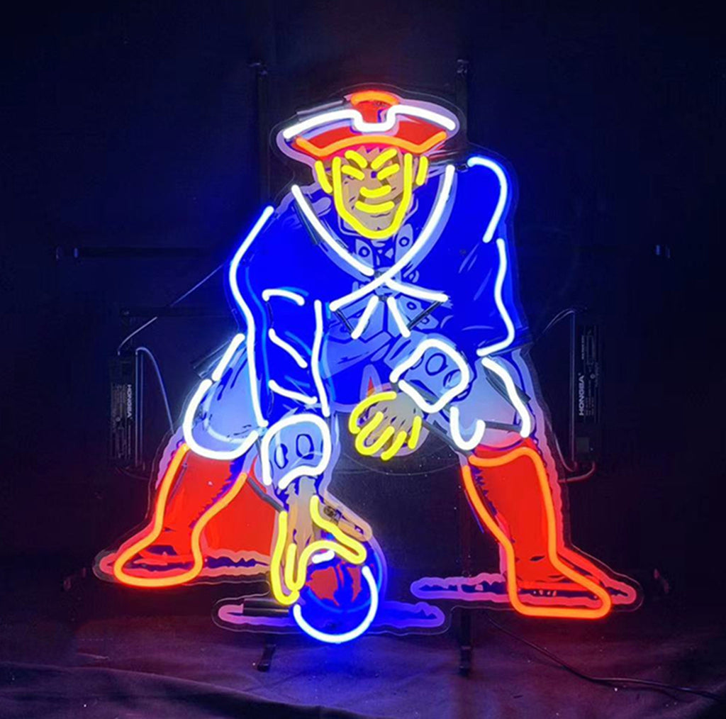 NFL New England Patriots Sport Neon Signs Vintage Style Bar Handmade ...