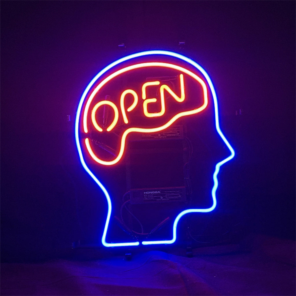 Open Minded Sign Open Mind Neon Light Sign 100% Custom Real Glass Wall Art – Neon Signs Land