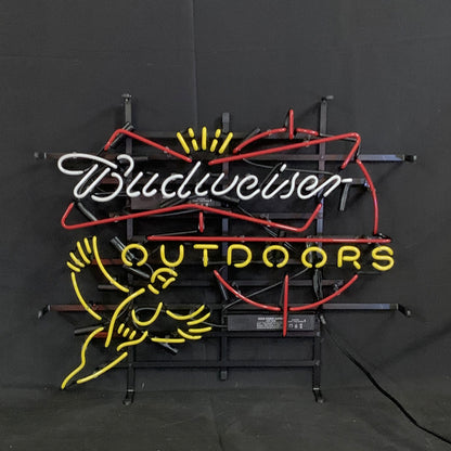 Outdoors Pheasant Budweiser with Crown Neon Light Sign