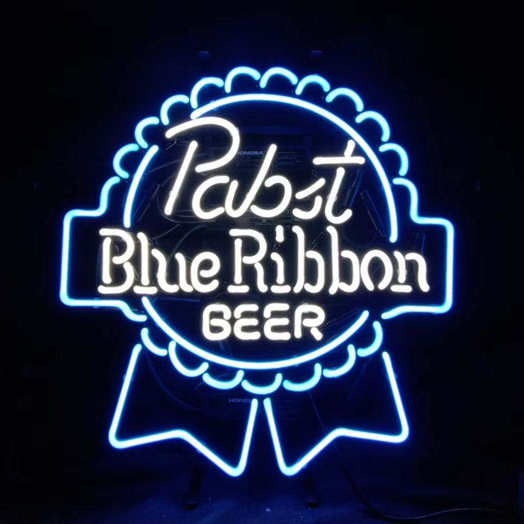 Pabst Blue Ribbon Beer Logo Neon Signs