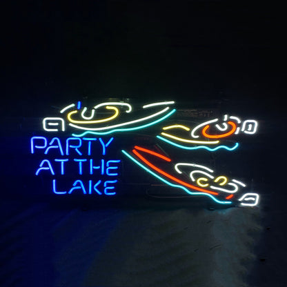 Yacht Party At The Lake Neon Signs