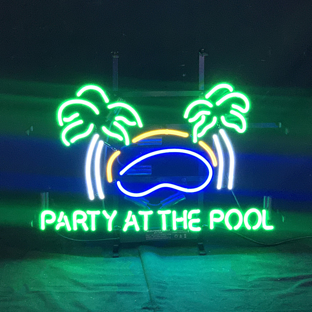 "Party At The Pool Palm Tree neon signs- perfect for business shop, bars, homes wall night lamp"