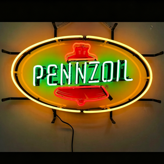Pennzoil Motor Oil Gasoline Gas Real Neon Sign