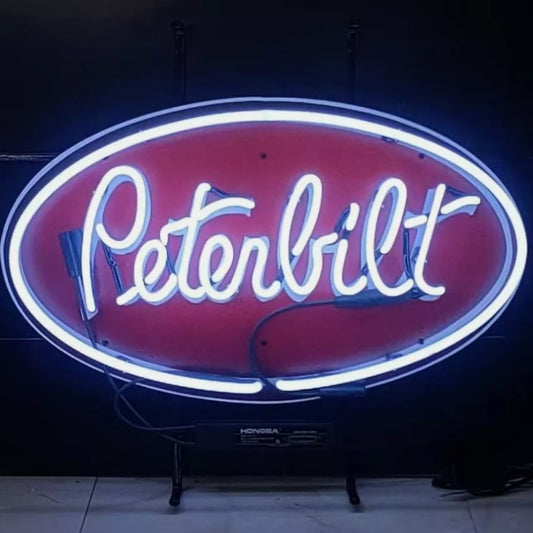 Peterbilt Diesel and Electric Truck Real Neon Sign