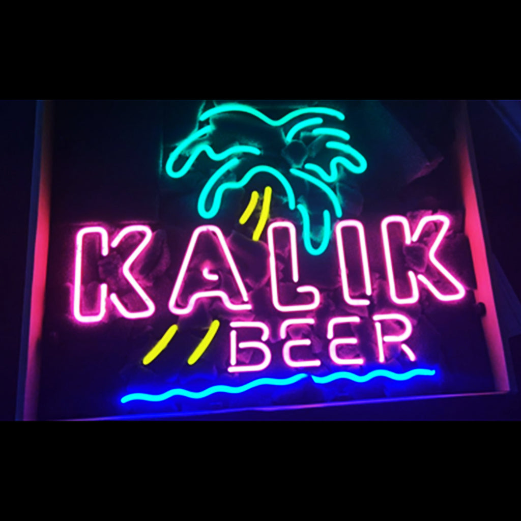 Kalik Beer Coconut Palm Tree Neon Signs Light