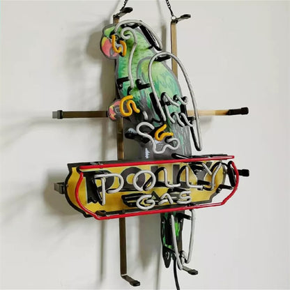 Parrot Polly Gas Gasoline Neon Signs