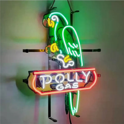 Parrot Polly Gas Gasoline Neon Signs