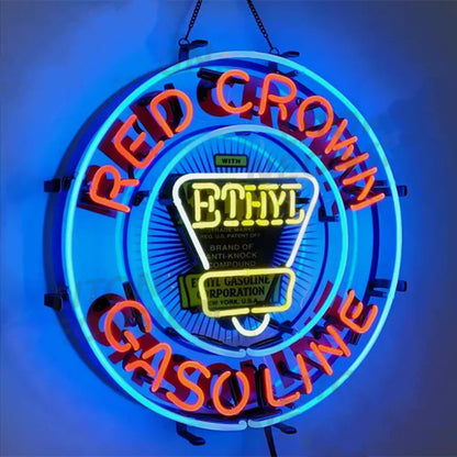 Red Crown Gasoline Neon Signs