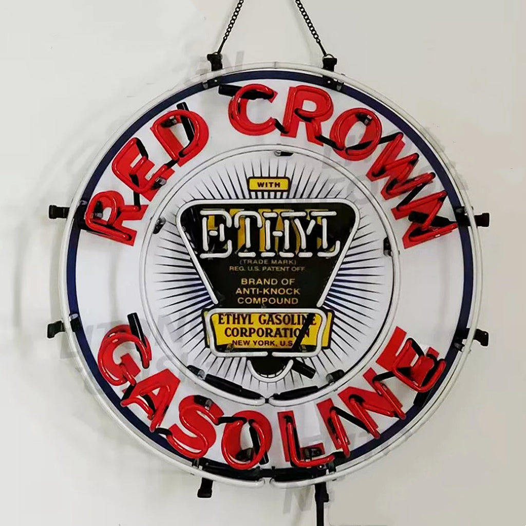 Red Crown Gasoline Neon Signs