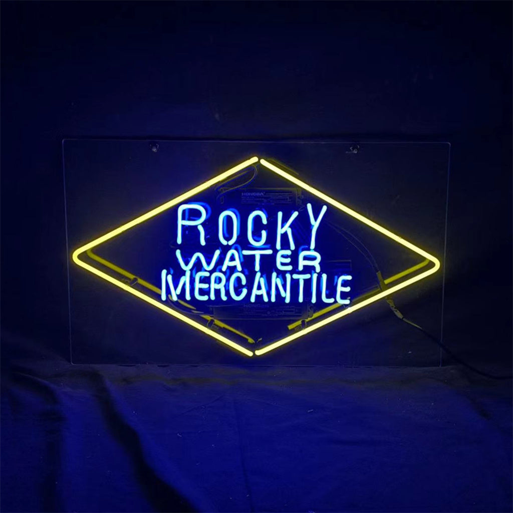 Rocky Water Mercantile Neon Sign Light