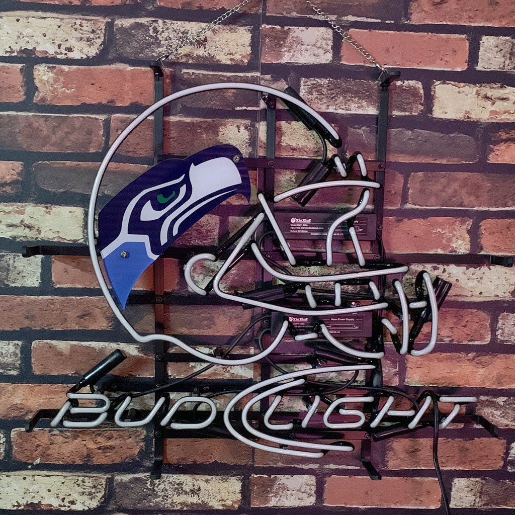 Seattle Seahawks Helmet Bud Light Neon Signs