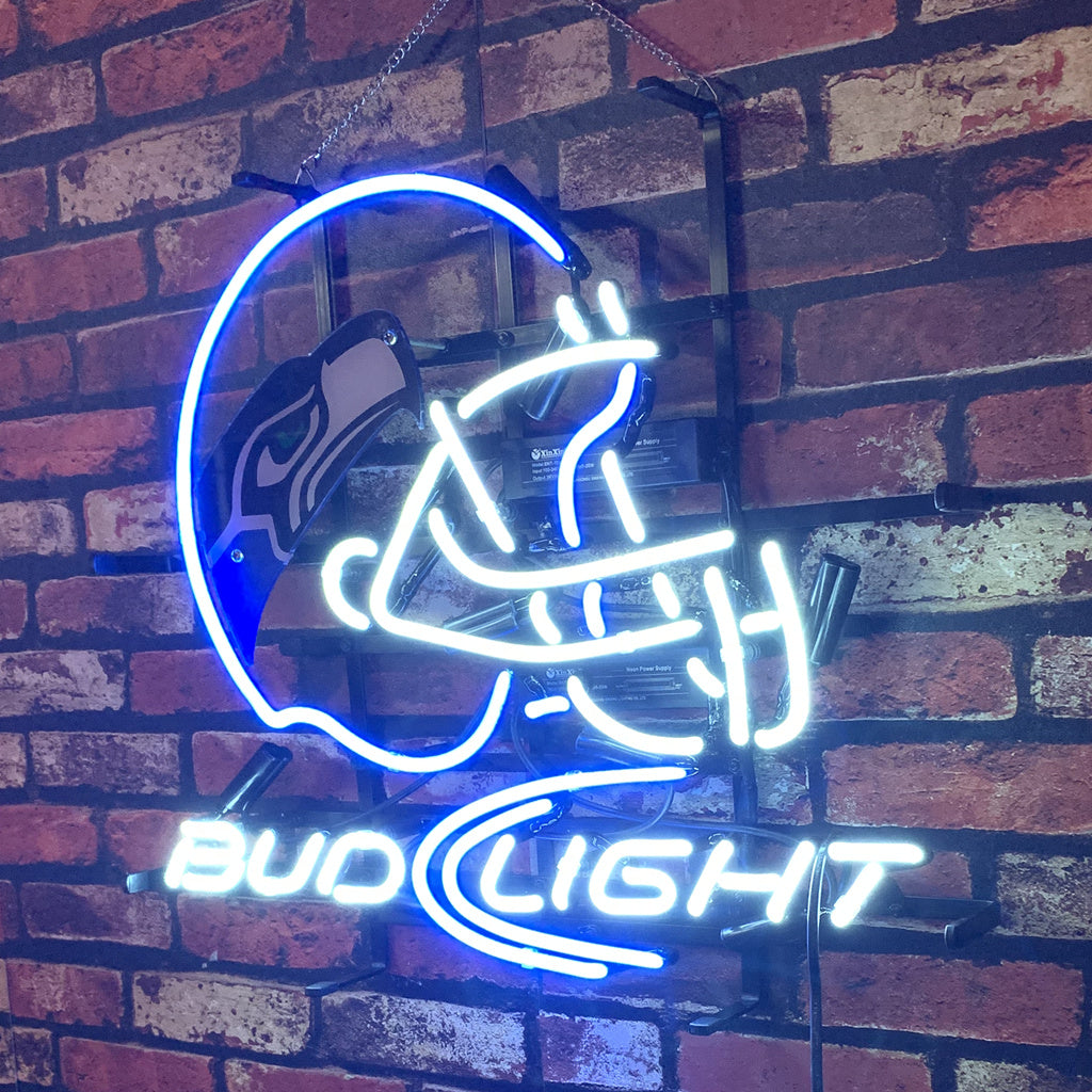 Seattle Seahawks Helmet Bud Light Neon Signs