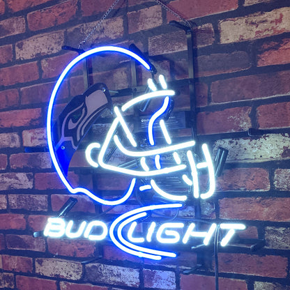 Seattle Seahawks Helmet Bud Light Neon Signs