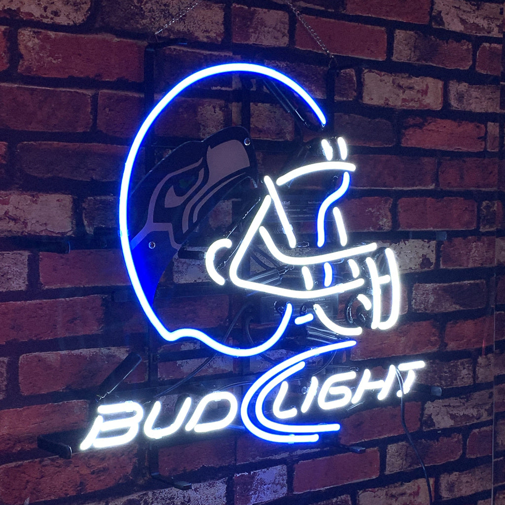 Seattle Seahawks Helmet Bud Light Neon Signs