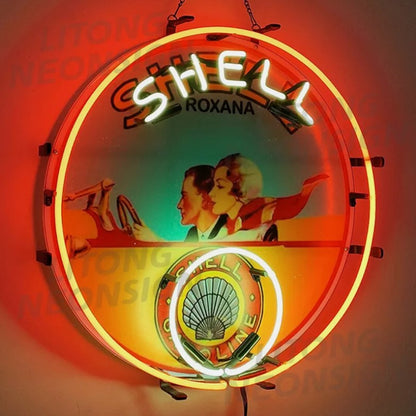 Shell Gasoline Roxana Neon Signs