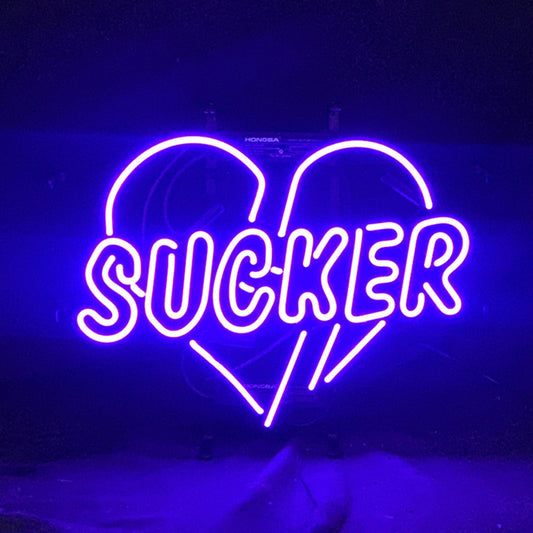 "Sucker Heart neon signs- perfect for business shop, bars, homes wall night lamp"