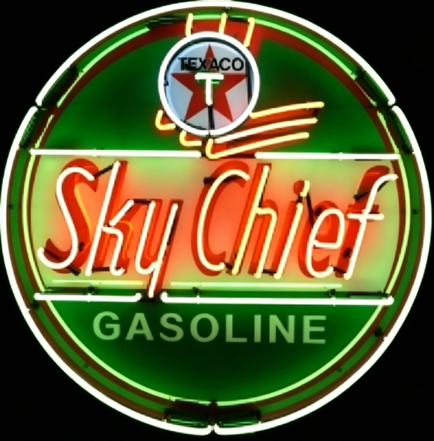 Texaco Sky Chief Gasoline Real Neon Signs