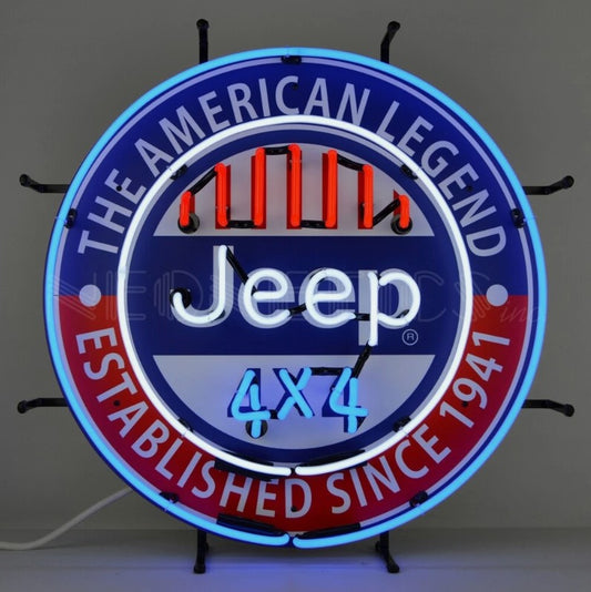 The American Legend Jeep 4x4 Established Since 1941 Real Neon Signs