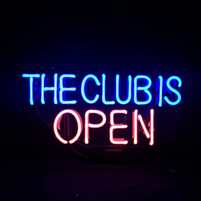 The Club is Open Neon Light Sign