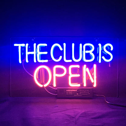 "The Club is Open neon signs- perfect for business shop, bars, homes wall night lamp"