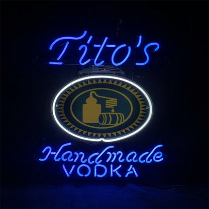 Blue Tito's Handmade Vodka Neon Signs Light