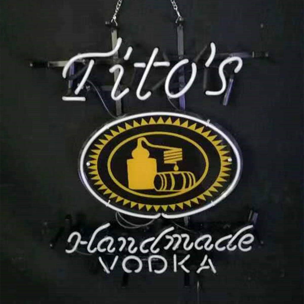 White Tito's Handmade Vodka Neon Signs Light