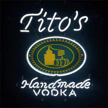 White Tito's Handmade Vodka Neon Signs Light