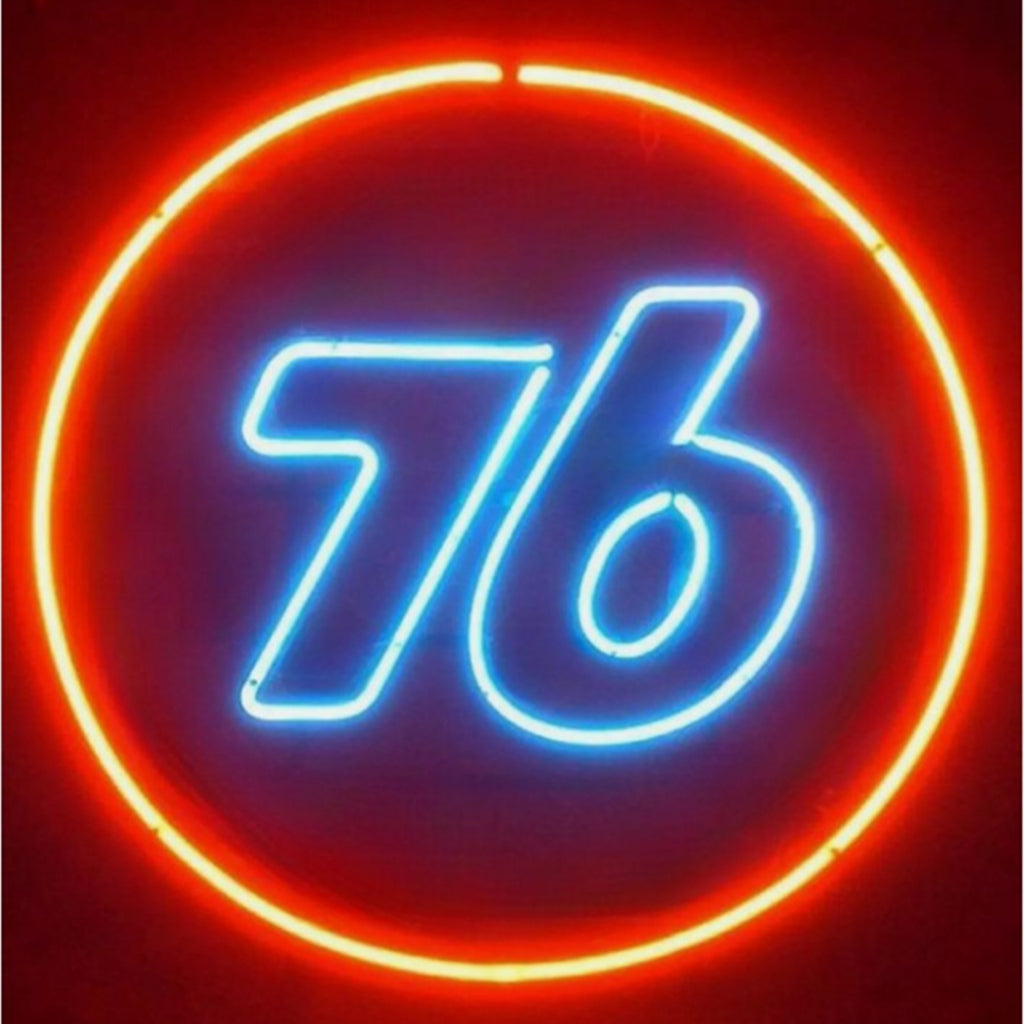 "Union 76 Fuel Gas neon sign glass with acrylic printed- ideal for gas stations, shops, garages, gift.  Enhancing the vintage ambiance of any space."