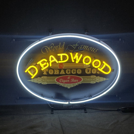 "World Famous Deadwood Tobacco_Co. Cigar neon signs with acrylic Logo- perfect for business shop, advertising brand, homes night lamp"