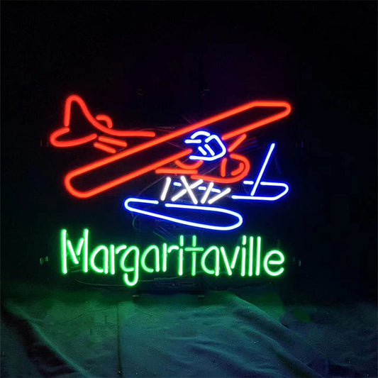 "Wright Airplane Margaritaville  neon signs- perfect for business shop, bars, homes wall night lamp"