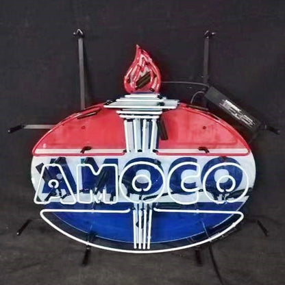 Amoco Gasoline Neon Sign Light