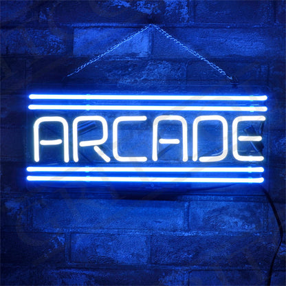 "Arcade neon sign glass- perfect for garages, man caves or bedrooms"