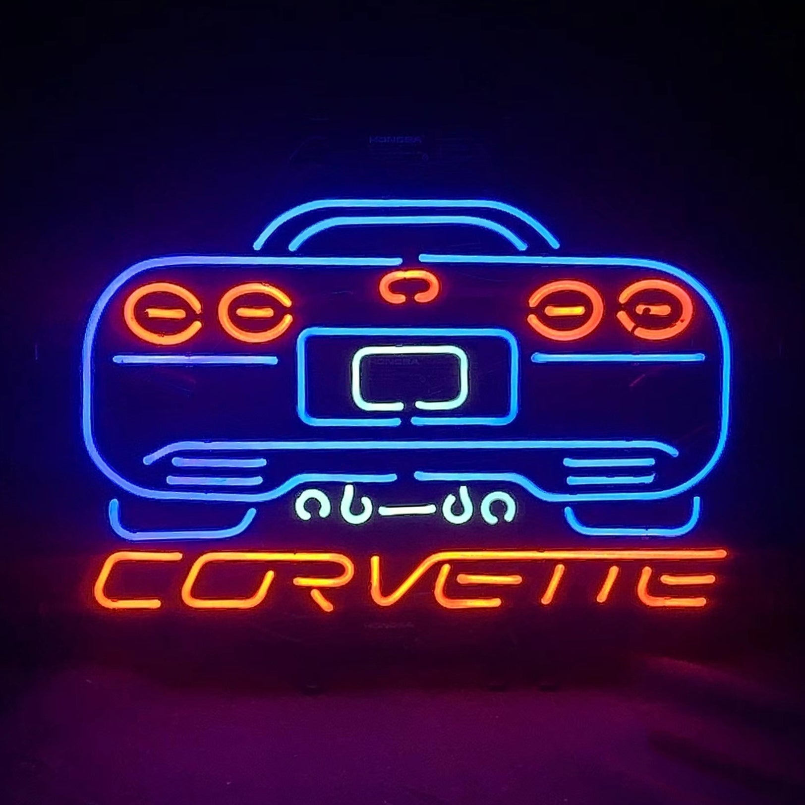 
"Corvette car logo neon sign glass - sleek and stylish, perfect for garages, man caves, and auto enthusiasts."
