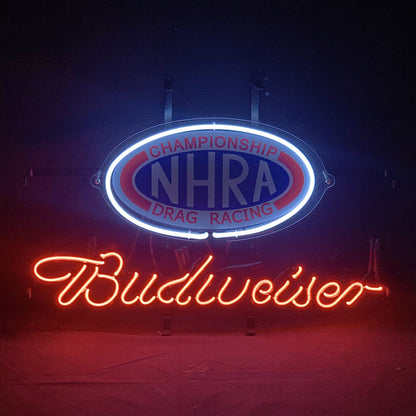 Championship NHRA Drag Racing Budweiser Neon Signs Light