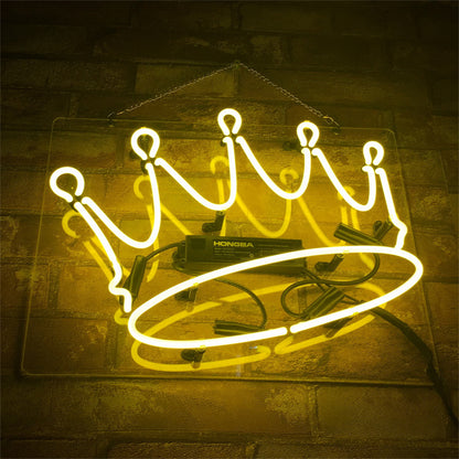 Crown Yellow Neon Signs