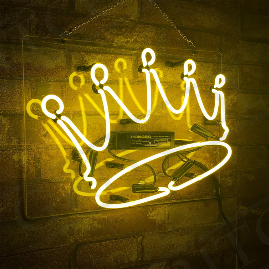 Crown Yellow Neon Signs