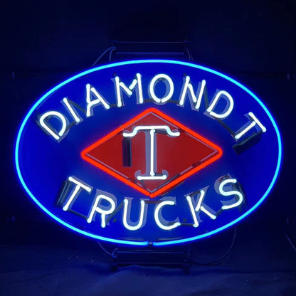 Diamond T Trucks Car Neon Signs Light