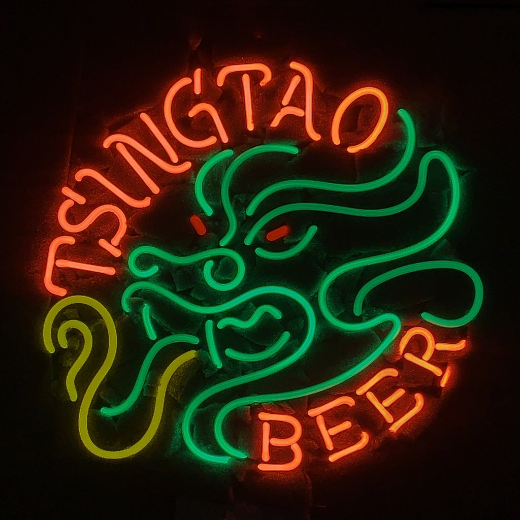 Tsingtao Beer with Dragon Neon Signs Light