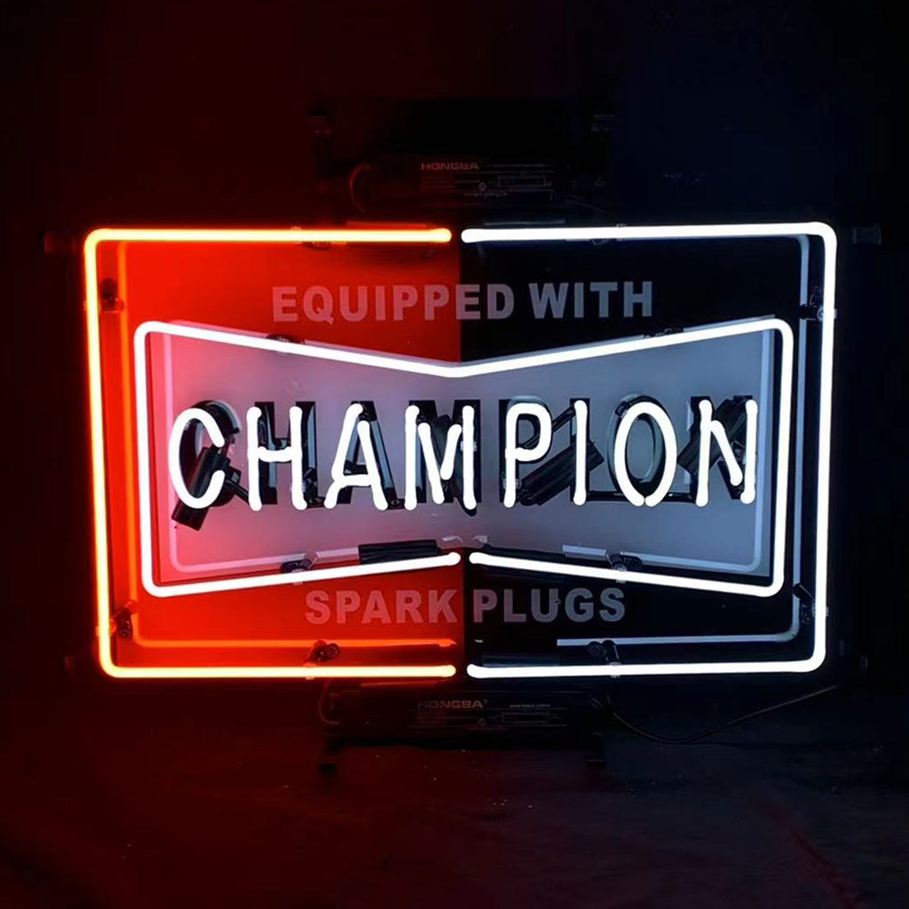 Equipped with Champion Spark Plugs Neon Signs Light