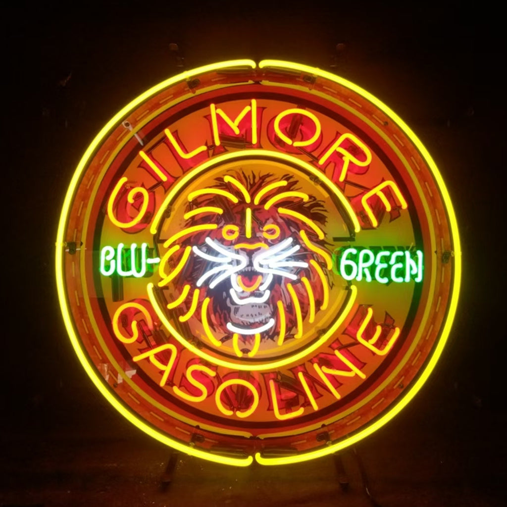 Gilmore Gasoline Blu Green Neon Signs Light