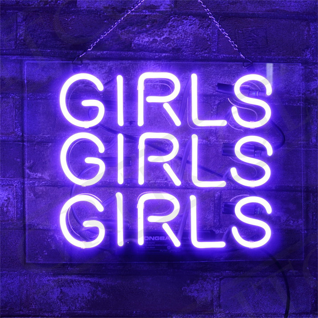 "Girls Girls Girls neon signs- perfect for business shop, bars, homes wall night lamp"