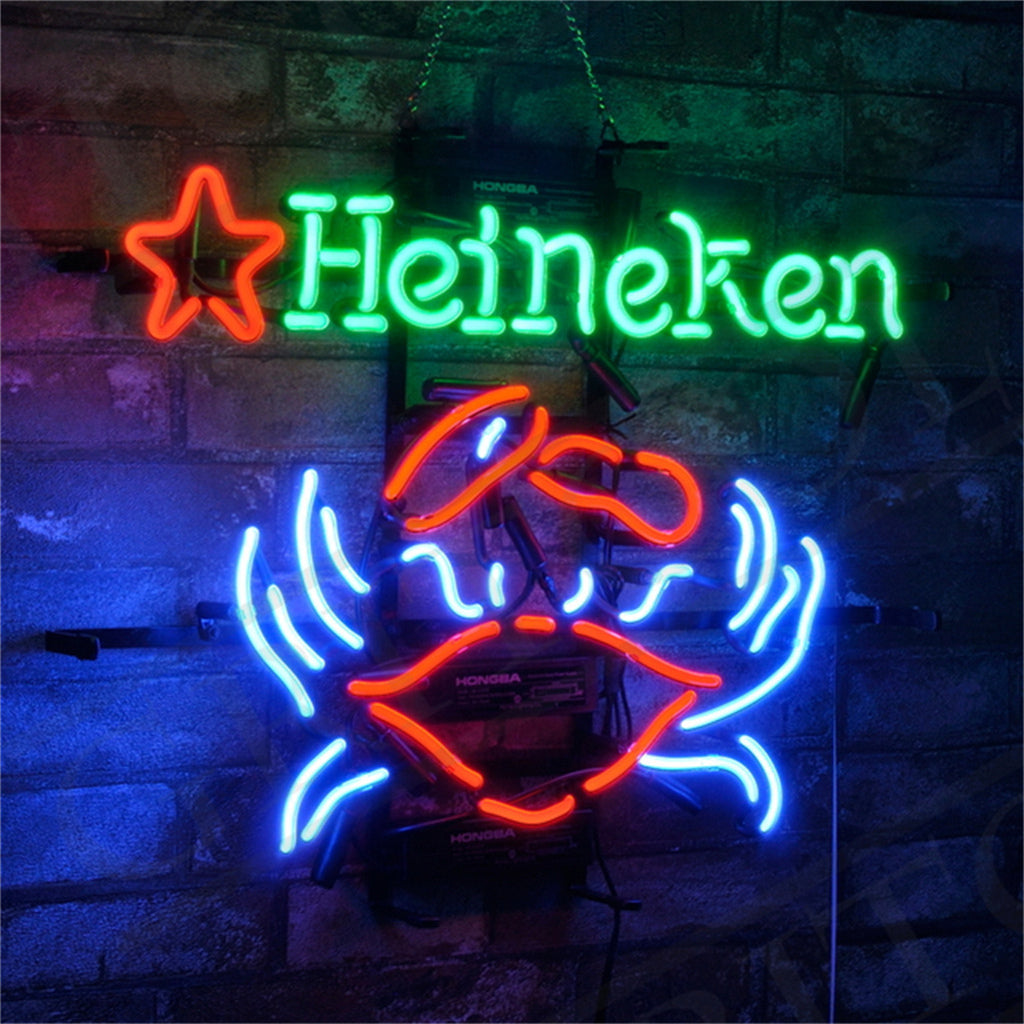 Heineken Beer Crab Neon Signs Light