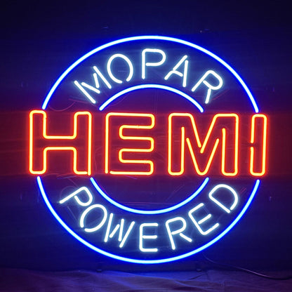 Hemi Mopar Powered Neon Light Sign