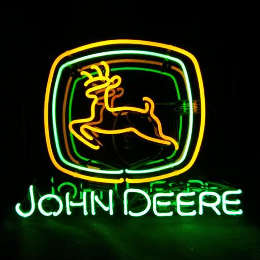 John Deere Tractor Logo Neon Signs Light