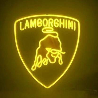 "Lamborghini Racing Car neon signs with acrylic logo -perfect for fans and car enthusiast" 