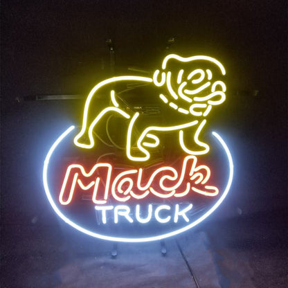 "Mack Truck neon signs glass - a nostalgic addition to garages, workshops, and automotive spaces."