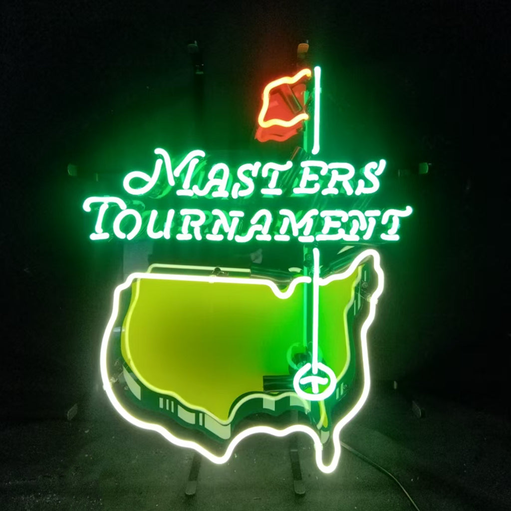 Georgia Masters Tournament With Golf Neon Sign-perfect for garages, man caves, and clubs.